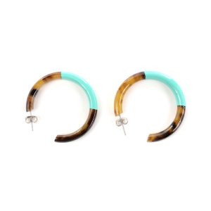 ピアス フープ / ターコイズ [E051T]